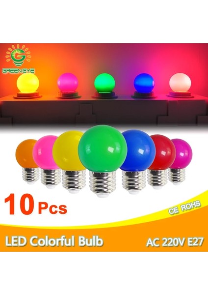 Rastgele LED Ampul Lamba Bomlillas E27 Renkli LED Işık Lampada Ampul 3 W Ac 220 V Smd El Feneri G45 Küre Ampuller Ev Dekor (Yurt Dışından)