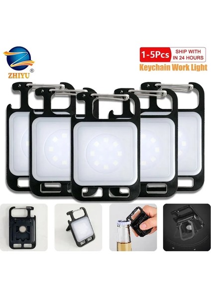 3 Parça Taşınabilir Çok Fonksiyonlu Cob Mini El Feneri USB Şarj Edilebilir Cep Çalışma Işığı Kamp Balıkçılık Anahtarlık Fener 4 Işık Modu (Yurt Dışından) fiyatları