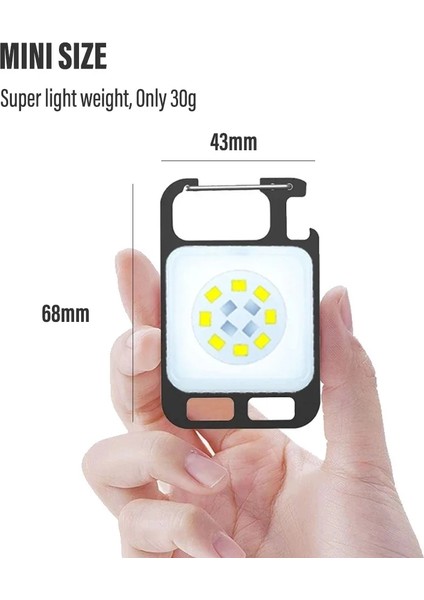 3 Parça Taşınabilir Çok Fonksiyonlu Cob Mini El Feneri USB Şarj Edilebilir Cep Çalışma Işığı Kamp Balıkçılık Anahtarlık Fener 4 Işık Modu (Yurt Dışından) fırsatları