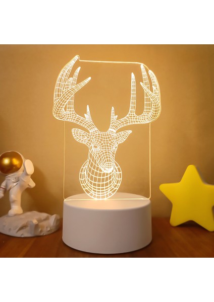 No.12 Boyutu 3D Akrilik USB LED Gece Lambası Hayvan Grafik Serisi Gece Lambası Çocuk Çocuk Yatak Odası Uyku Işığı Ev Dekor Için Hediye Masa Lambası (Yurt Dışından)