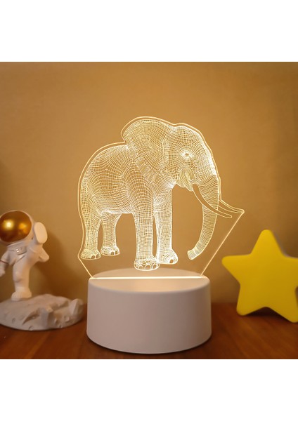No.12 Boyutu 3D Akrilik USB LED Gece Lambası Hayvan Grafik Serisi Gece Lambası Çocuk Çocuk Yatak Odası Uyku Işığı Ev Dekor Için Hediye Masa Lambası (Yurt Dışından)