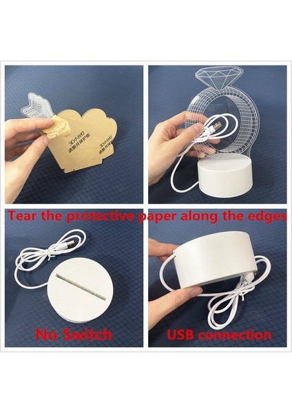 Gitar 3D Lamba Akrilik LED Gece Işıkları Noel Partisi Dekorasyon Gece Lambası Ev Yatak Odası Dekoru Için Yeni Yıl Düğün Neon Lamba USB (Yurt Dışından) fırsatları