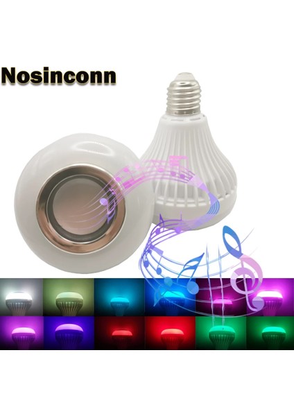 12W Tarzı Rgb 24 Tuşlu Bluetooth Hoparlör Ampulü Uzaktan Kumanda 100 ~ 240 V E27 Ampul Akıllı Mueaker Ilink Uygulama Kontrolü 12 W Rgb LED Işık (Yurt Dışından)