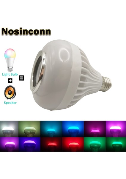 12W Tarzı Rgb 24 Tuşlu Bluetooth Hoparlör Ampulü Uzaktan Kumanda 100 ~ 240 V E27 Ampul Akıllı Mueaker Ilink Uygulama Kontrolü 12 W Rgb LED Işık (Yurt Dışından) fiyatları