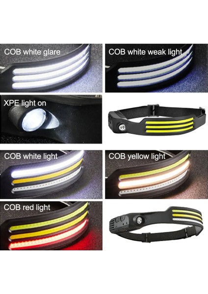 3cob Süper Parlak Indüksiyon Cob Far Şarj Edilebilir Balıkçılık Far Çift Değiştirme Sensörü Açık Sürme Işık Kamp Far (Yurt Dışından) indirimleri