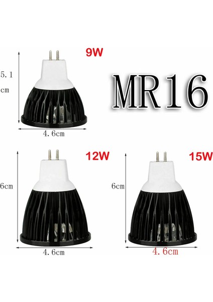 12W Tarzı Sarı Kısılabilir LED Spot Işığı E26 E27 E14 GU10 MR16 Gu5.3 9W 12W 15W Siyah Lamba Ampul Aydınlatma Av 220V Dc 12V LED Lampada (Yurt Dışından)