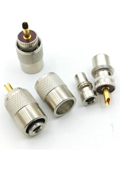 4 Adet Uhf PL259 Erkek Konnektör Adaptörü Lehim RG58 Rg8 RG400 LMR195 RG142 Kablo (Yurt Dışından)
