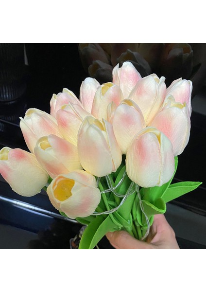 Beyaz Yapay Lale Işıkları LED Masa Lambası Düğün Sevgililer Ev Partisi Oturma Odası Yatak Odası Dekorasyon Hediye Için (Yurt Dışından) fiyatları