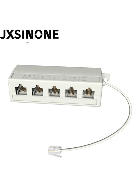 Jxsınone RJ11 Jack 5 Yollu Çıkışlı Telefon Telefon Modüler Hat Ayırıcı Fiş Adaptörü 6P4C (Yurt Dışından)