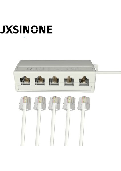 Jxsınone RJ11 Jack 5 Yollu Çıkışlı Telefon Telefon Modüler Hat Ayırıcı Fiş Adaptörü 6P4C (Yurt Dışından) modelleri