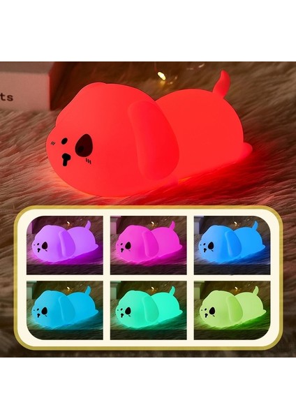 Ördek USB Şarj Edilebilir Gece Lambası Kedi Ördek Silikon Gece Işıkları Dokunmatik Sensör Yatak Odası Başucu Lambası Uzaktan Kumanda ile Çocuklar Için Bebek Hediye (Yurt Dışından)
