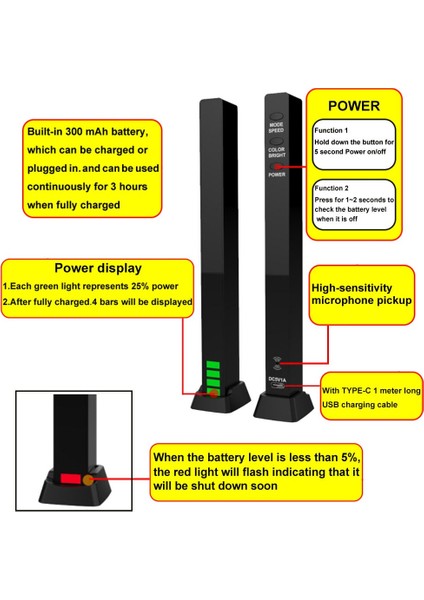 Turuncu Rgb Ses Kontrol Işıkları LED Pikap Işıkları Akıllı App Kontrolü Müzik Ritim Atmosfer Işığı Oyun Masaüstü Dekor Işık (Yurt Dışından) indirimleri