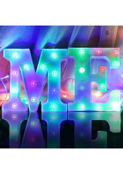 K Rgb LED Mektup Işıkları Aydınlık Numarası Lamba 26 Alfabe Kayan Yazı Işareti Gece Lambası Düğün Parti Noel Dekorasyon (Yurt Dışından) indirimleri