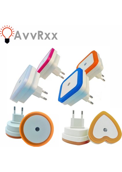 Aşk-Beyaz Mini LED Gece Lambası Euus Tak Alacakaranlık Şafak Sensörü Duvar Gece Lambası Kare Yatak Odası Koridor Merdiven Corridv 220 V (Yurt Dışından)
