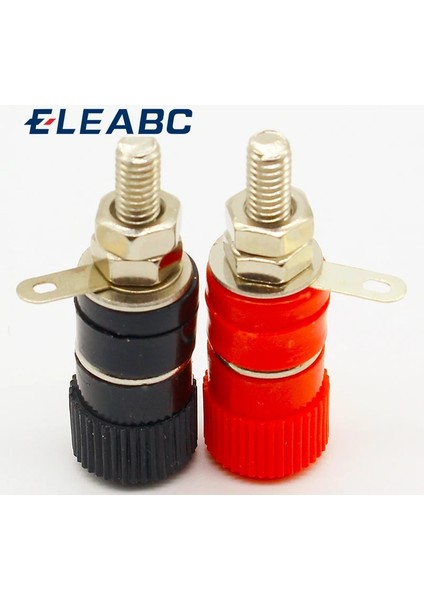 Yüksek 1 Çift (Kırmızı + Siyah) Amplifikatör Terminali Bağlama Sonrası Muz Fiş Jakı Panel Montaj Konnektörü (Yurt Dışından)