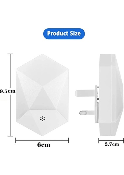 2 Paket Rgb Gece Lambası 16 Renk LED Uzaktan Kumanda Kısılabilir Gece Işıkları Euusuk Fiş, Bebek Çocuk Odası Yatak Odası Duvar Lambası (Yurt Dışından)
