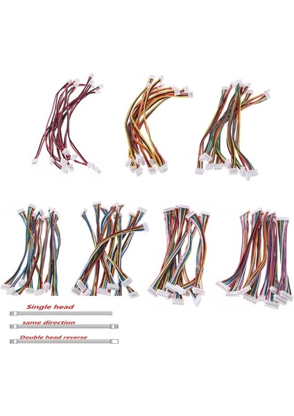 Jst1.25 Stili 10CM Mini Mikro Jst Dişi Fiş Konnektör Iletken cm 15CM 20CM Tek Çift Kalaylı (Yurt Dışından)