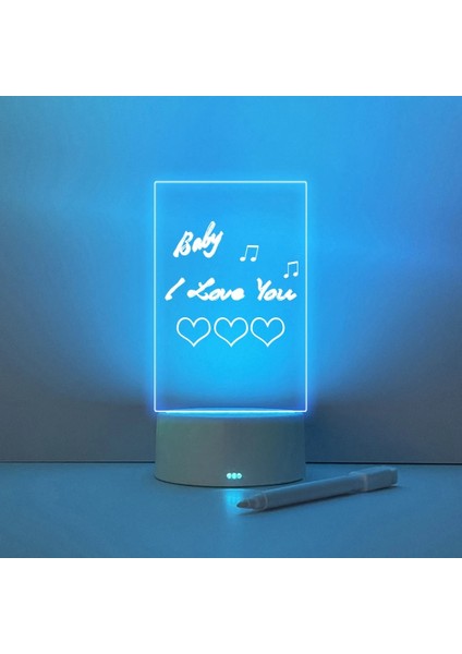 A 7 Renk Not Panosu Yaratıcı LED Gece Lambası USB Mesaj Panosu Tatil Işık Kalem Hediye Çocuklar Için Dekorasyon Gece Lambası (Yurt Dışından)