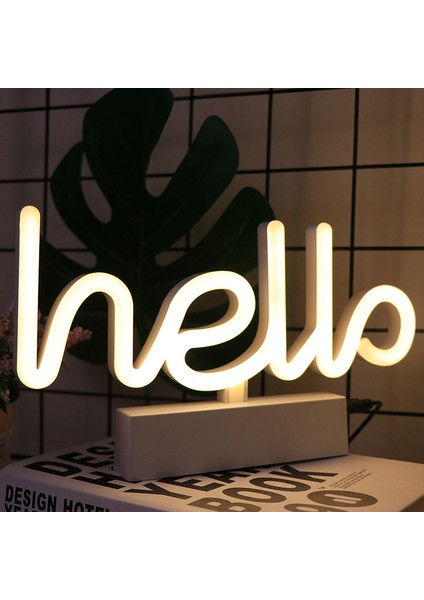 Merhaba Neon Işaretler LED Ay Flamingo Ananas Renkli Pembe LED Işık Yatak Odası Dekorasyon Için Neon Burcu Duvar Kağıdı Noel Neon Ampul (Yurt Dışından)