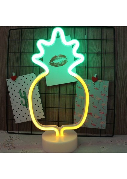 Merhaba Neon Işaretler LED Ay Flamingo Ananas Renkli Pembe LED Işık Yatak Odası Dekorasyon Için Neon Burcu Duvar Kağıdı Noel Neon Ampul (Yurt Dışından) fiyatları