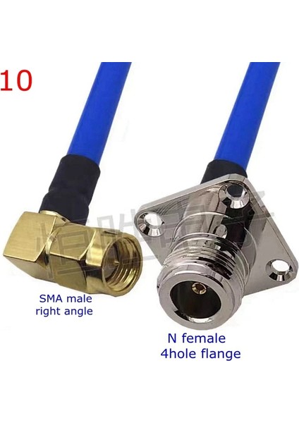 TYPE10-1PCS Tarzı 200CM RG402 Koaksiyel Kablo L16 N Sma Erkek Dişi Konnektör Sma N Sağ Açı Kıvrım Için RG402 Yüksek Frekans Mavi 50OHM RG141 (Yurt Dışından)