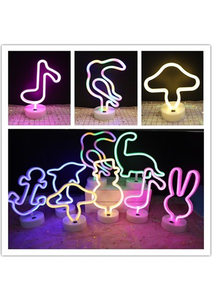 Müzik Kalp Neon Burcu Pil ve USB Çift Powered LED Işık Parti Ev Dekorasyon Yatak Odası Masa Lambası Duvar Dekorasyon Işık Hediye (Yurt Dışından) modelleri