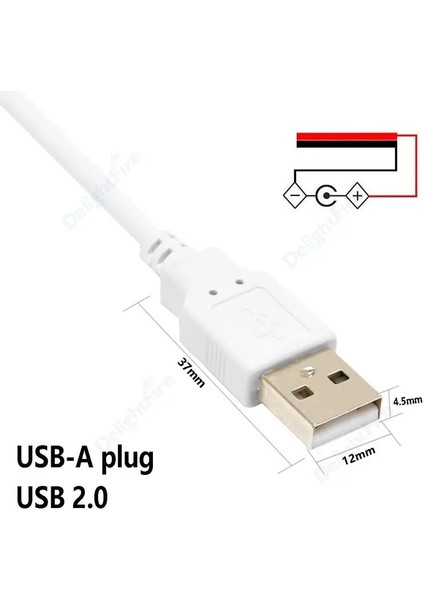 Siyah Stil 5 Adet 2pin USB Güç Kablosu USB 2.0 Erkek Fiş Dıy Pigtail Kablo USB Ekipmanları Yüklü Dıy Değiştirin Onarım Ev Aletleri (Yurt Dışından) fırsatları