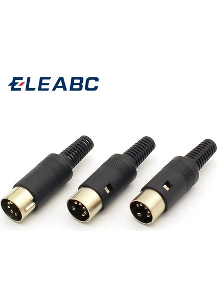 Plastik Saplı 3 Adet Grup Dın Erkek Fiş Kablo Konektörü (Yurt Dışından)