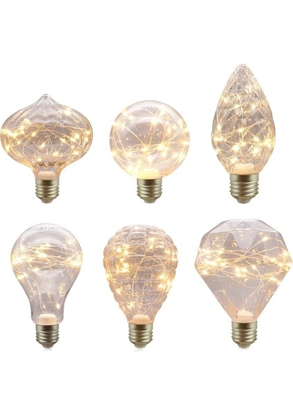 T98 Tarzı G100 E27 LED Edison Dize Ampul Ac Retro Edison LED Bakır Tel Ampul A60 A80 G80 Ev Dekor Tatil Gece Lambası Lambası (Yurt Dışından)