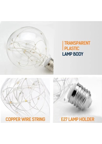 T98 Tarzı G100 E27 LED Edison Dize Ampul Ac Retro Edison LED Bakır Tel Ampul A60 A80 G80 Ev Dekor Tatil Gece Lambası Lambası (Yurt Dışından)