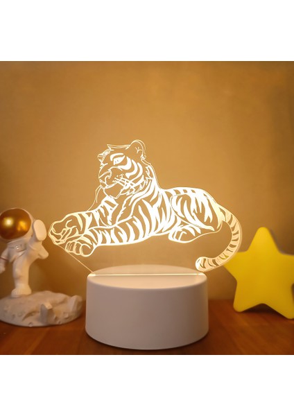 No.9 Boyutu 3D Akrilik USB LED Gece Lambası Hayvan Grafik Serisi Gece Lambası Çocuk Çocuk Yatak Odası Uyku Işığı Ev Dekor Için Hediye Masa Lambası (Yurt Dışından)