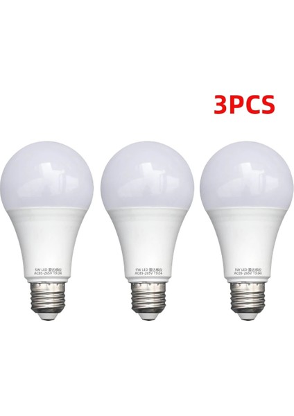 9W Tarzı 3 Parça Pır Hareket Sensörü Lamba E27 LED Radar Ampul Smdır Hareket Sensörü Lamba Ampul Güvenlik Işığı (Yurt Dışından)