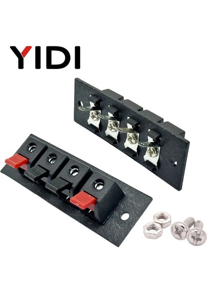 Fildişi Tarzı 10 Parça Konumları Konektör Terminali Itmeli Jak Yük Yayı 4 Kutuplu Ses Hoparlör Terminalleri Fiş Soket Klipsi (Yurt Dışından)