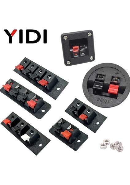 Fildişi Tarzı 10 Parça Konumları Konektör Terminali Itmeli Jak Yük Yayı 4 Kutuplu Ses Hoparlör Terminalleri Fiş Soket Klipsi (Yurt Dışından) fiyatları