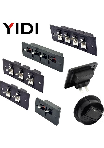 Fildişi Tarzı 10 Parça Konumları Konektör Terminali Itmeli Jak Yük Yayı 4 Kutuplu Ses Hoparlör Terminalleri Fiş Soket Klipsi (Yurt Dışından) modelleri
