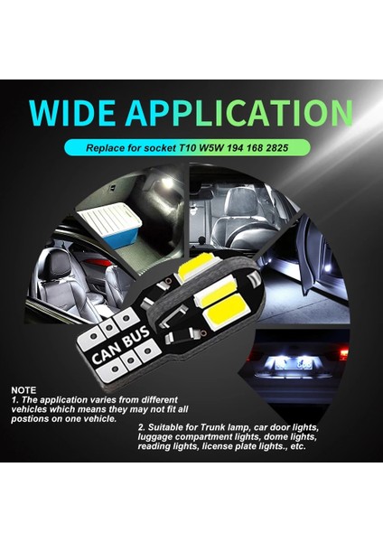 20 Adet Tarzı Pembe Pcs W5W T10 LED Ampuller Canbus Smd 12V 6000K LED Araç Iç Harita Kubbe Işıkları Park Lambası Otomatik Sinyal Lambası (Yurt Dışından) indirimleri