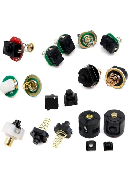 Ey Stil El Feneri Anahtarı Kuyruk Veya Orta Clicky Basma Düğmesi Q5 T6 L2 Xpl SST40 XHP50 LED 501B 502B C8 Şarj Edilebilir Torch Dıy Parçaları (Yurt Dışından)