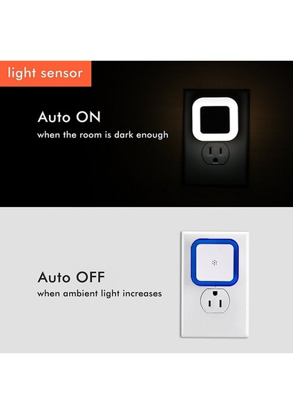 Mavi Sensör Kontrolü LED Gece Lambası Kablosuz Bebek Odası Tuvalet Duvar Lambası Plug-In Dolap Dolap Işığı Merdiven Sundurma Işık (Yurt Dışından)