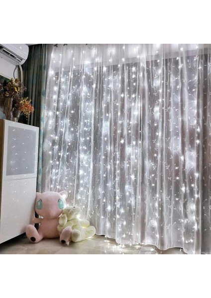 3MX3M Tarzı Mavi LED Işık Perdesi Garland Pencerede Uzaktan Kumanda ile 8 Mod USB Güç Yatak Odası Düğün Için Yılbaşı Dekoru Festoon (Yurt Dışından) fırsatları