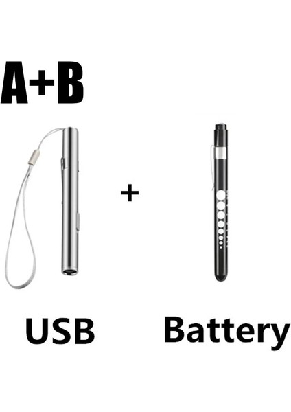 Ab Tıbbi Kullanışlı Kalem Işık USB Şarj Edilebilir Mini Hemşirelik El Feneri LED Torch + Paslanmaz Çelik Klips Li ve Profesyonel Olight (Yurt Dışından)