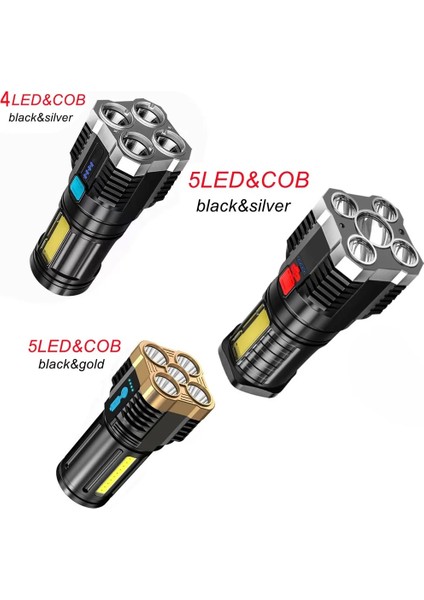 5led-Altın Cob Taktik Taşınabilir El Feneri Spor Kafaları Meşaleler LED Işık Lambası USB Şarj Edilebilir Güç Ekranı ve Yan Projektörler (Yurt Dışından) modelleri