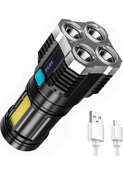 5led-Altın Cob Taktik Taşınabilir El Feneri Spor Kafaları Meşaleler LED Işık Lambası USB Şarj Edilebilir Güç Ekranı ve Yan Projektörler (Yurt Dışından) fırsatları