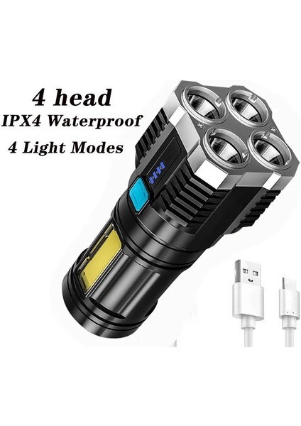 5led-Altın Cob Taktik Taşınabilir El Feneri Spor Kafaları Meşaleler LED Işık Lambası USB Şarj Edilebilir Güç Ekranı ve Yan Projektörler (Yurt Dışından) indirimleri