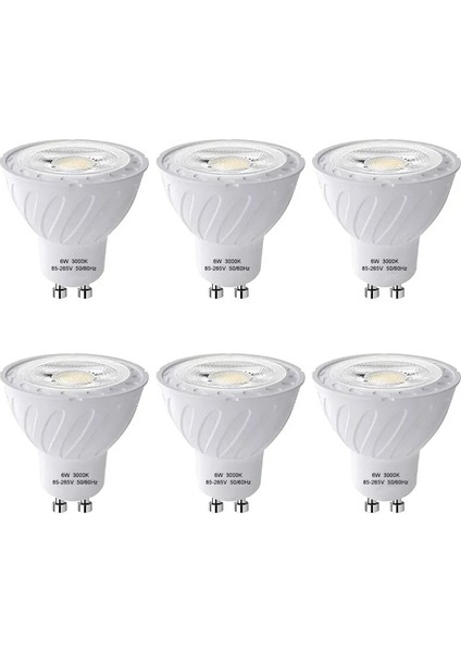 2 Adet GU10 LED Spot 3000K Sıcak Beyaz 6W MR16 GU10 Ampul Enerji Tasarruflu Lamba Spot Ampul Lamba Ev Ofis Aydınlatması Için (Yurt Dışından)