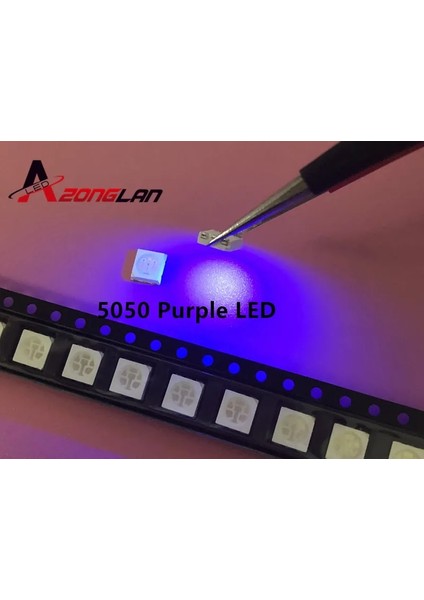 Ultra Parlak LED Smd Mor Uv Yüzey Dağı 20MA Işık Yayan Diyot LED Smt Boncuk Lamba Işığı Dıy Uygulama (Yurt Dışından)