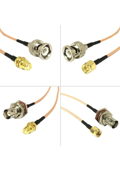 Smaj-Bncj Stili 15CM Sma Erkek Dişi Somun - Bnc Fiş Jakı Pigtail Kablo Adaptörü Rgmcmcmcm (Yurt Dışından)
