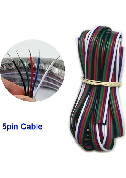 5pin Tarzı 5m 5 ~ 100 Metre Awg Uzatma Elektrik Tel Kablo LED Konektörü Rgbw Rgb Cct LED Stirp (Yurt Dışından)
