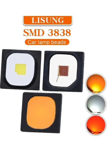 10 Adet Tarzı Altın Çanta Yüksek Güç Süper Parlak Smd LED Araba El Feneri Işık Kaynağı Altın Beyaz 6500 K Kırmızı Lamba Diyot (Yurt Dışından) fiyatları