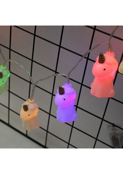 Değiştirilebilir LED Sevimli Unicorn Kafa LED Dize Bebek Çocuk Duş Odası Arka Plan Dekoratif Işıklar Noel Cadılar Bayramı Partisi Peri Işık (Yurt Dışından) modelleri