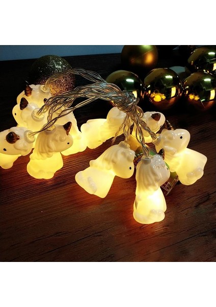 Değiştirilebilir LED Sevimli Unicorn Kafa LED Dize Bebek Çocuk Duş Odası Arka Plan Dekoratif Işıklar Noel Cadılar Bayramı Partisi Peri Işık (Yurt Dışından) fırsatları